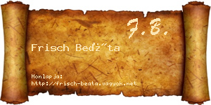 Frisch Beáta névjegykártya
